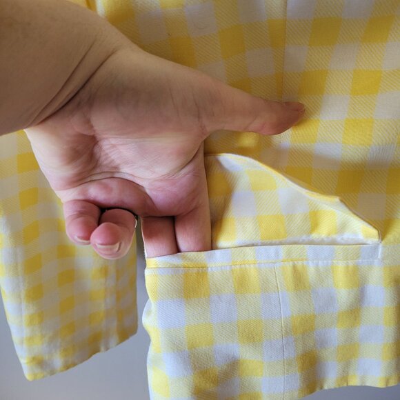 Marina Sitbon for Kamosho Paris Yellow Gingham Cropped Jacket 1980s Vintage - Picture 13 of 16